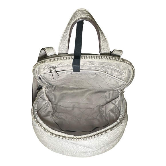 Michael Kors Erin Pearl Grey Pebbled Leather MD Backpack - Picture 7 of 13